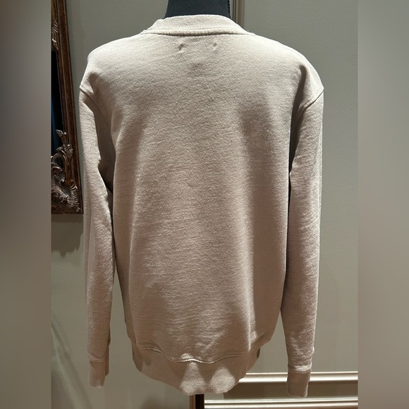 Banana Republic Beige Embroidered BR Logo Sweatshirt Women’s Medium - Picture 4 of 7